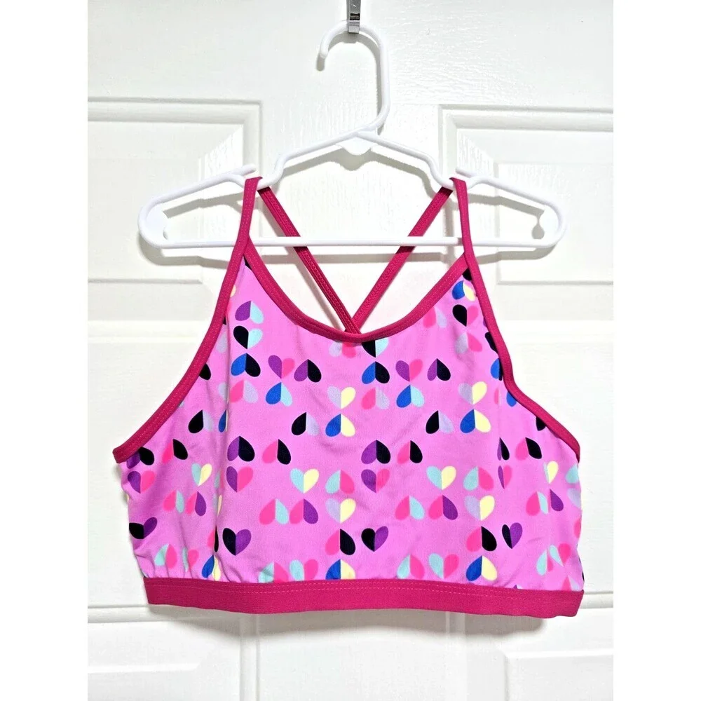 Lands' End Girls' Swimwear UPF 50 Bikini Top and Bottom Swim Set Sz L NWOT